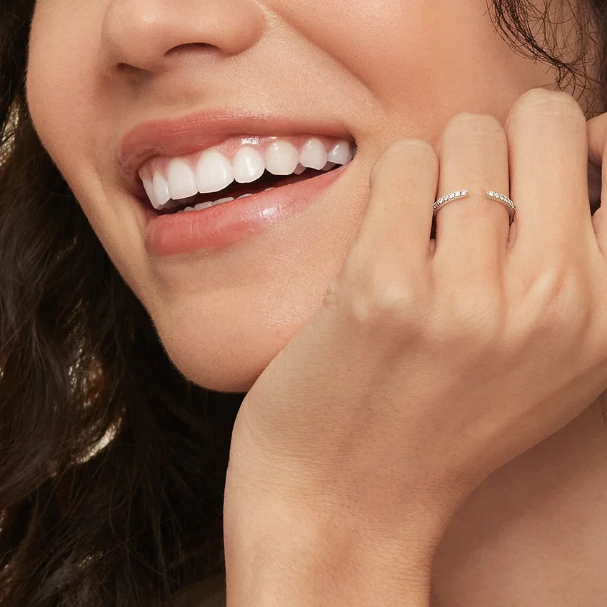 Lab Diamond Half Coverage Band