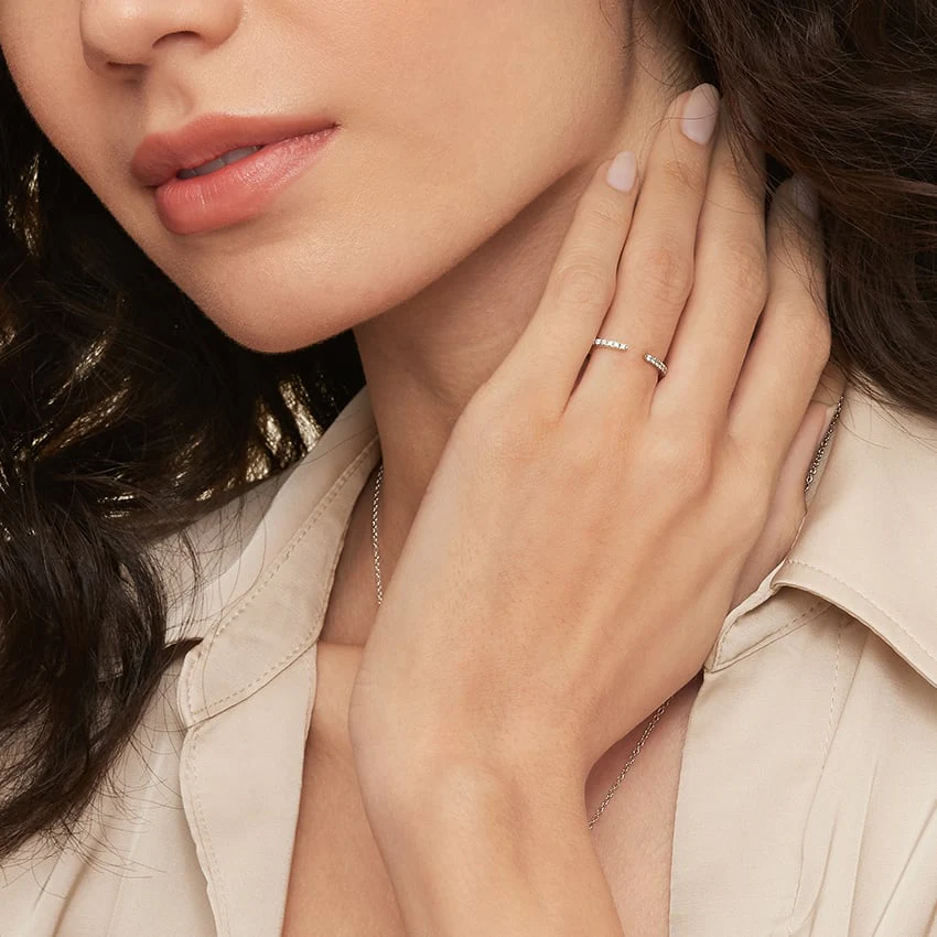 Lab Diamond Half Coverage Band