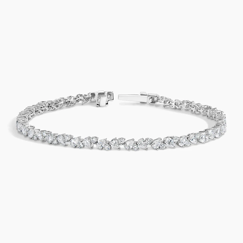 Celeste Lab Diamond Tennis Bracelet in 18k White Gold