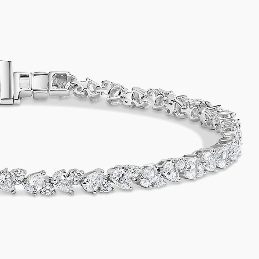 Celeste Lab Diamond Tennis Bracelet in 18k White Gold