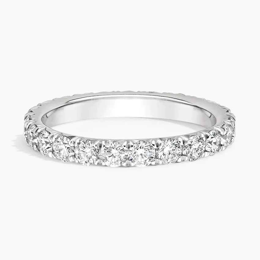 Lab Diamond Full Eternity Band in 18k White Gold