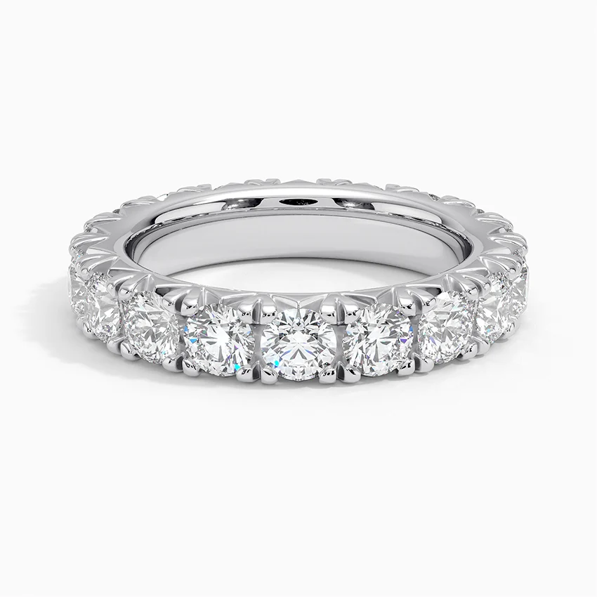 Lab Diamond Full Eternity Band in 18k White Gold