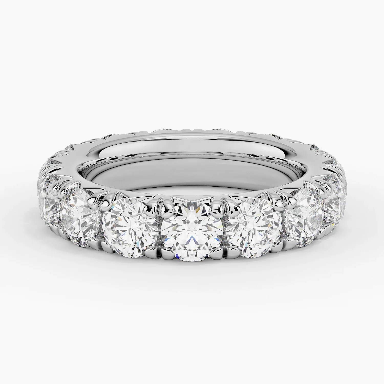 Lab Diamond Full Eternity Band in 18k White Gold